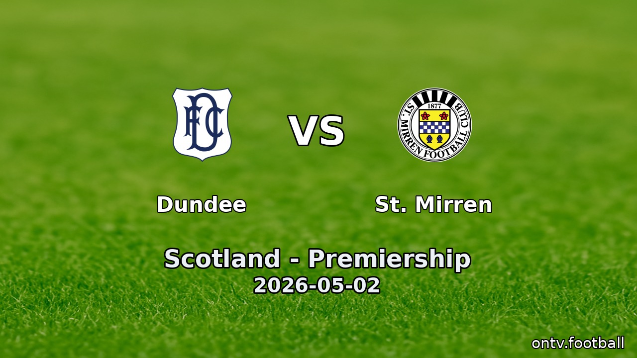 Dundee vs St. Mirren