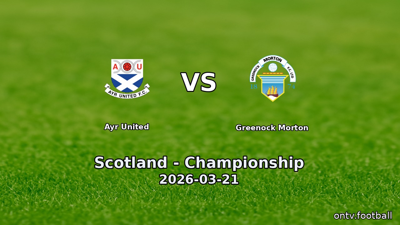 Ayr United vs Greenock Morton