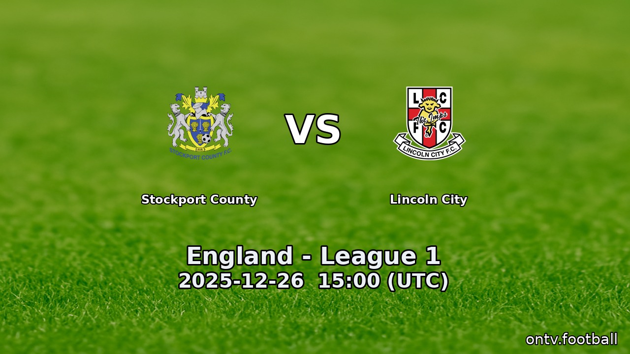 Stockport County vs Lincoln City