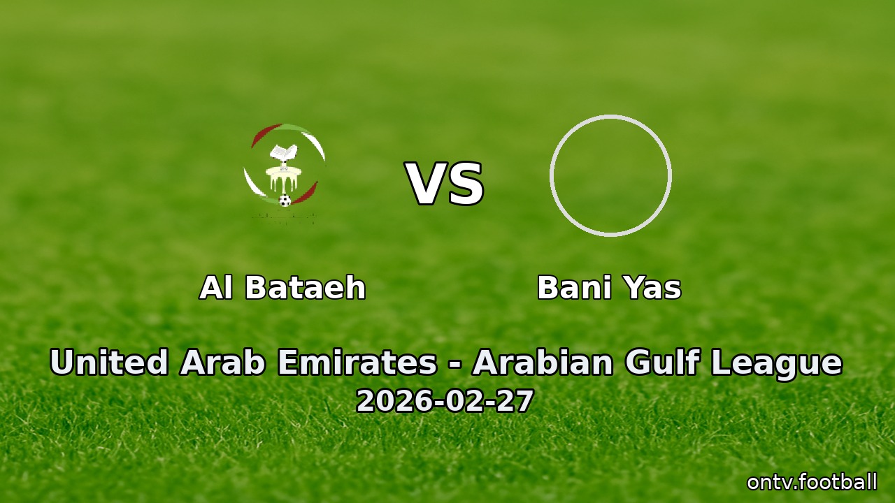 Al Bataeh vs Bani Yas