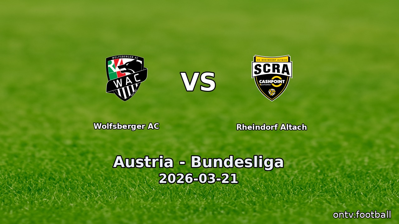 Wolfsberger AC vs Rheindorf Altach