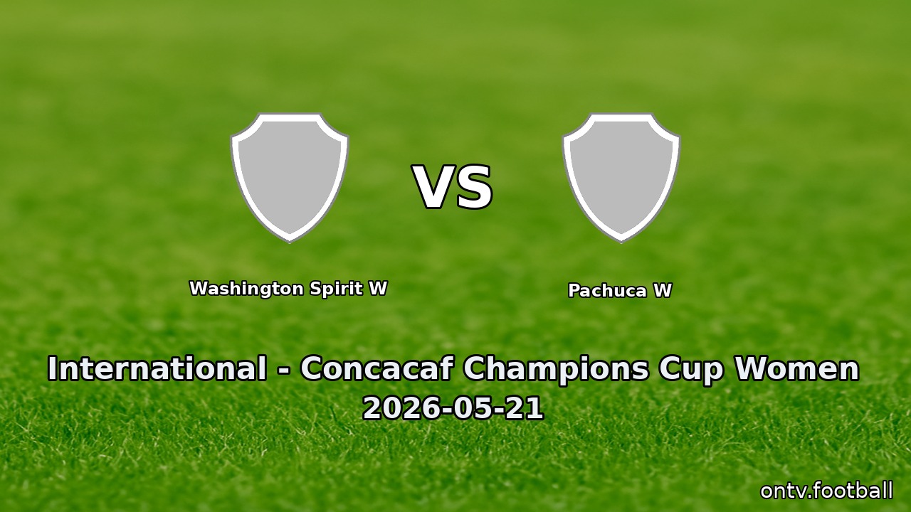 Washington Spirit W vs Pachuca W
