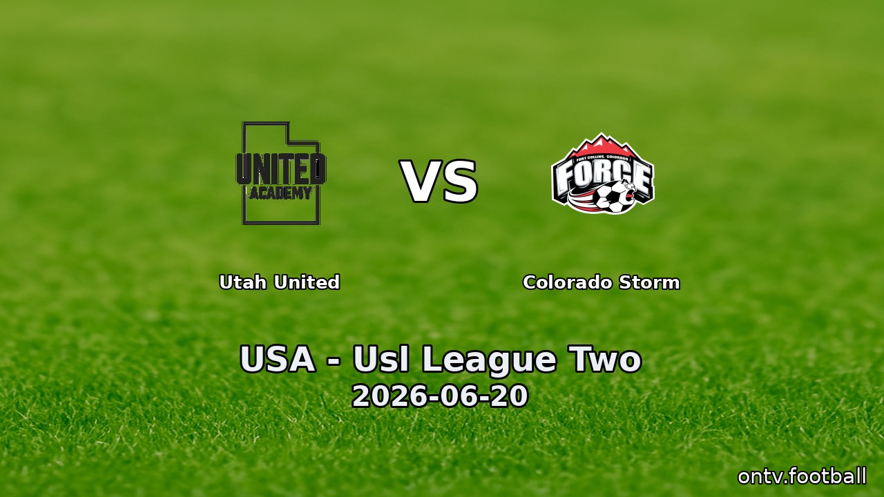 Utah United vs Colorado Storm
