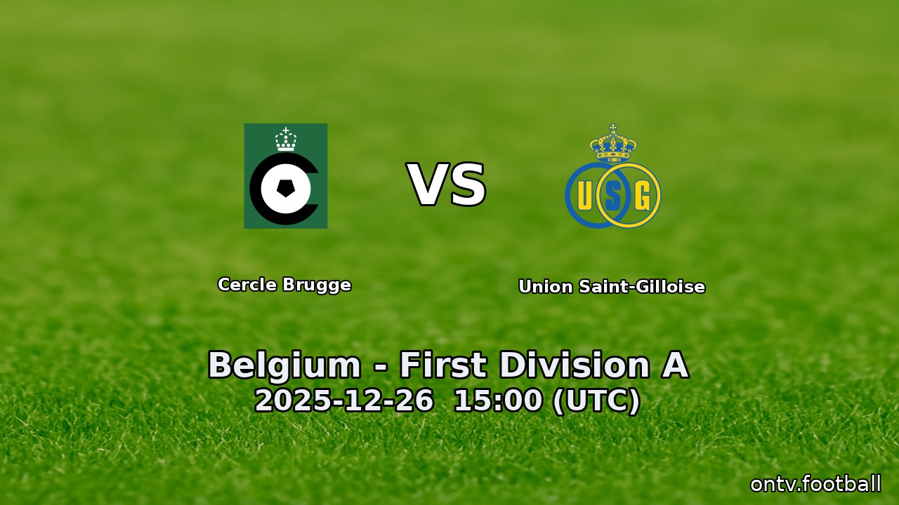 Cercle Brugge vs Union Saint-Gilloise