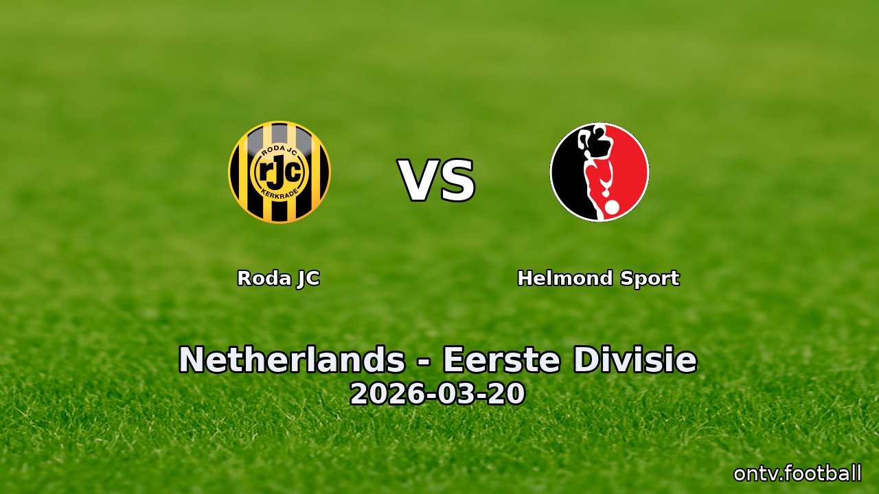 Roda JC vs Helmond Sport