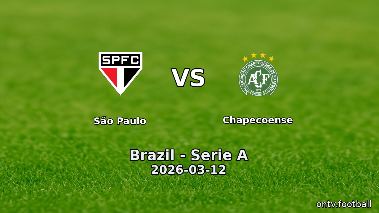 São Paulo vs Chapecoense