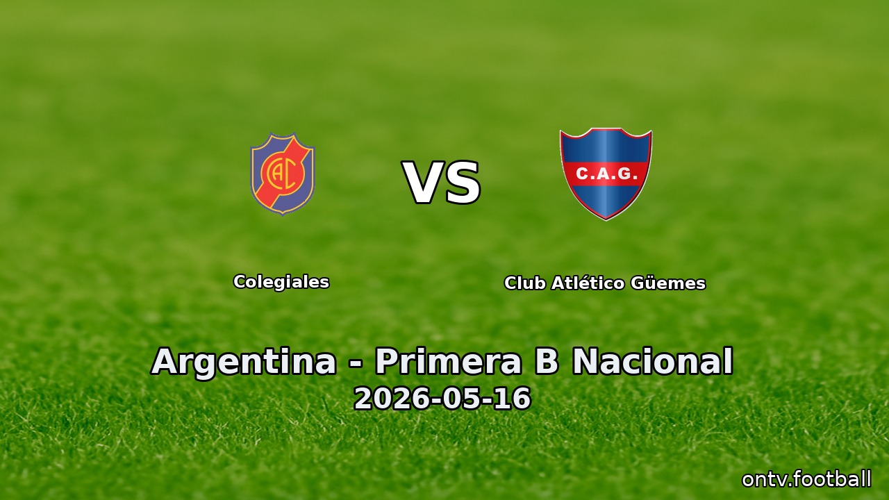 Colegiales vs Club Atlético Güemes