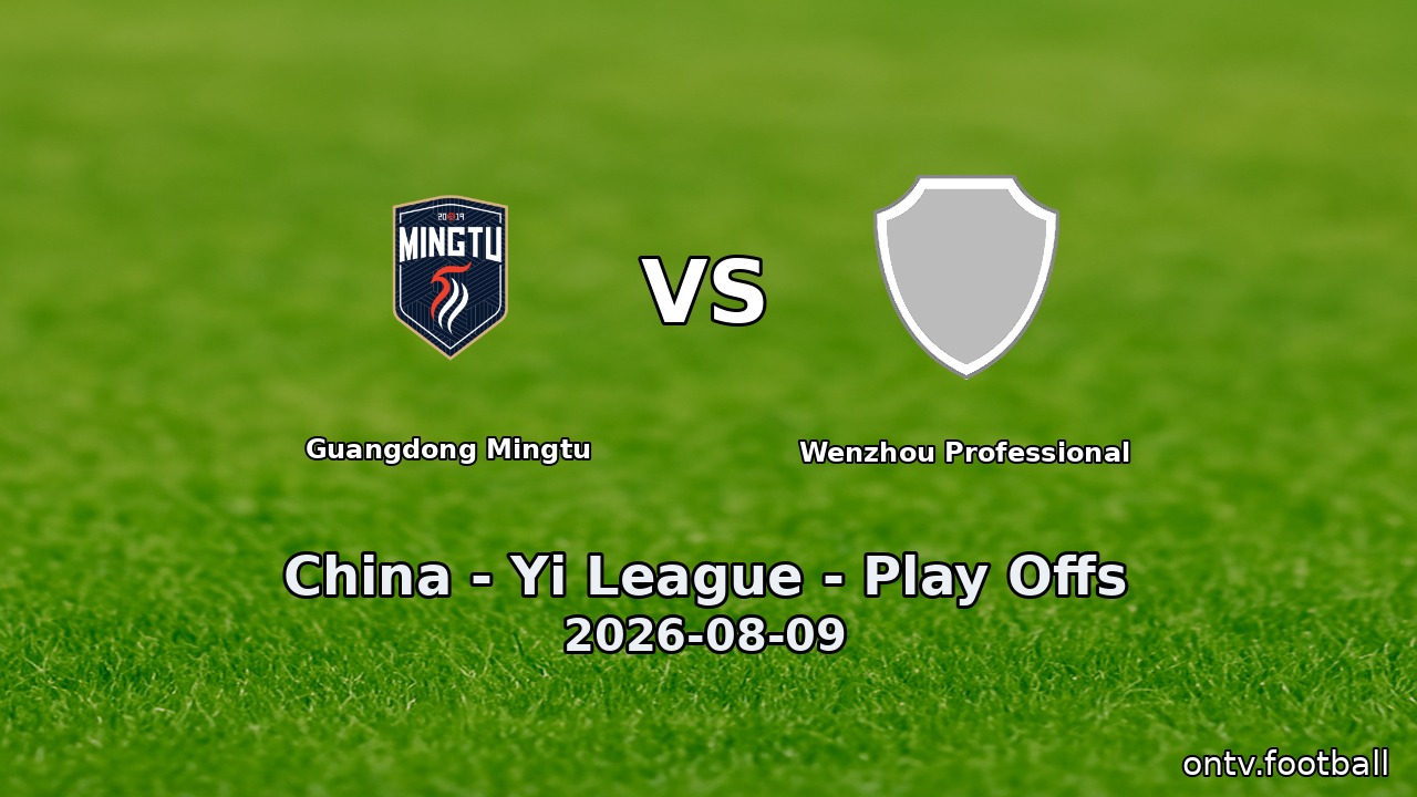 Guangdong Mingtu vs Wenzhou Professional