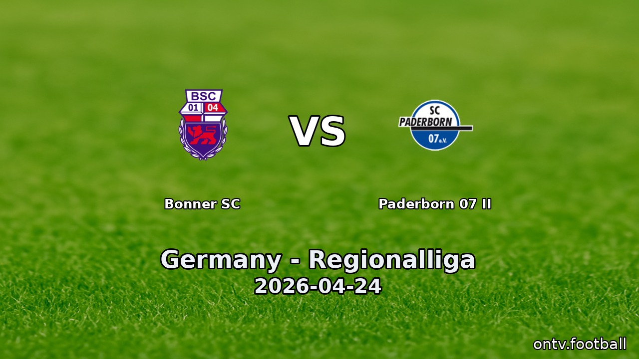 Bonner SC vs Paderborn 07 II