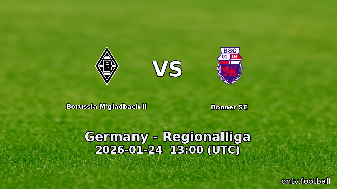 Borussia M'gladbach II vs Bonner SC