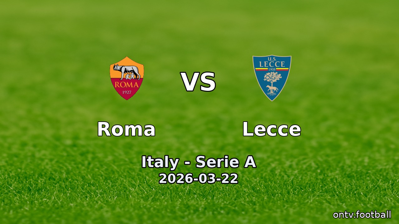 Roma vs Lecce