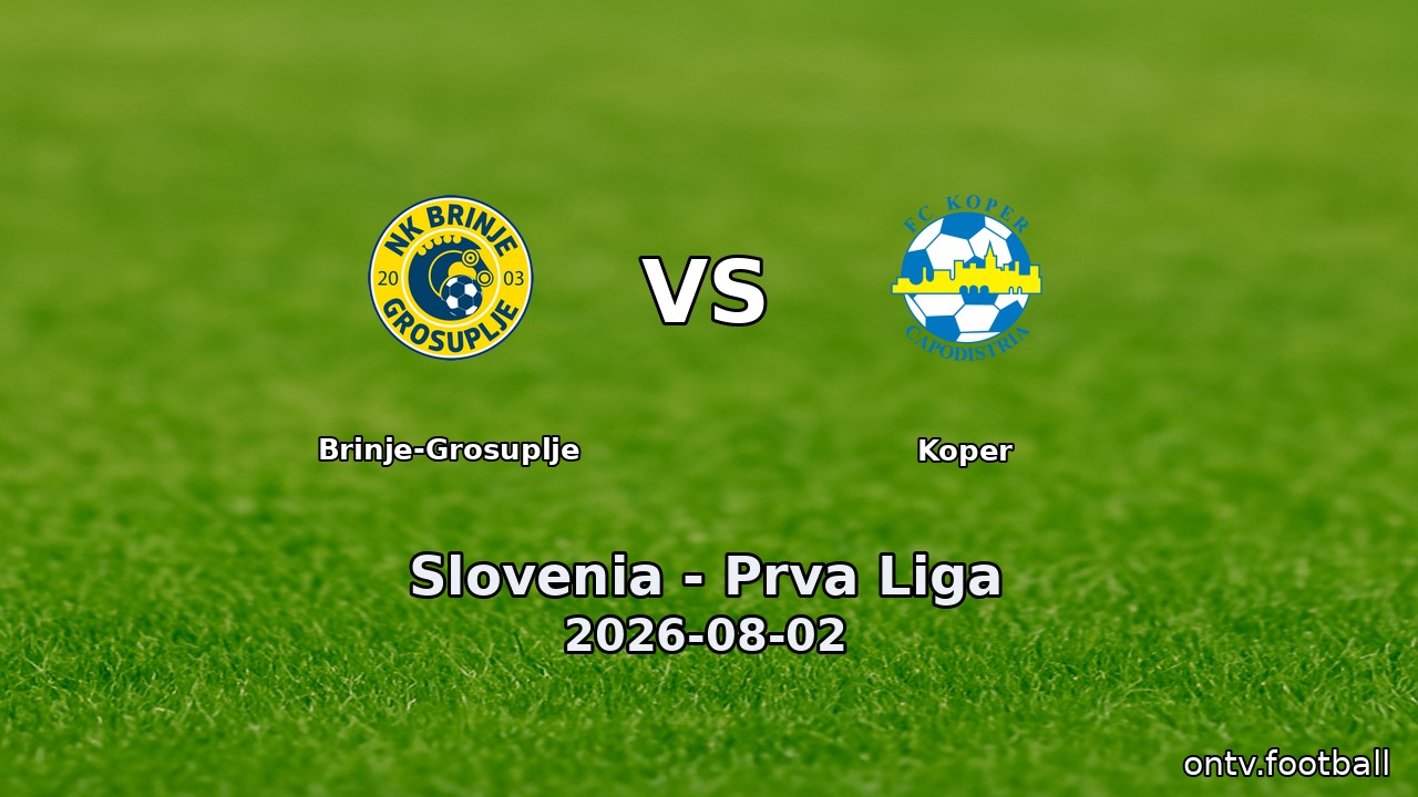 Brinje-Grosuplje vs Koper