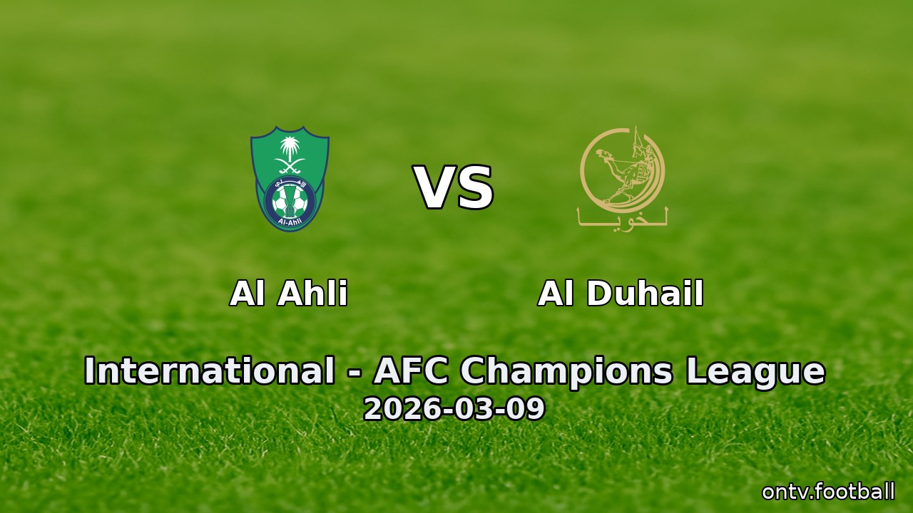 Al Ahli vs Al Duhail