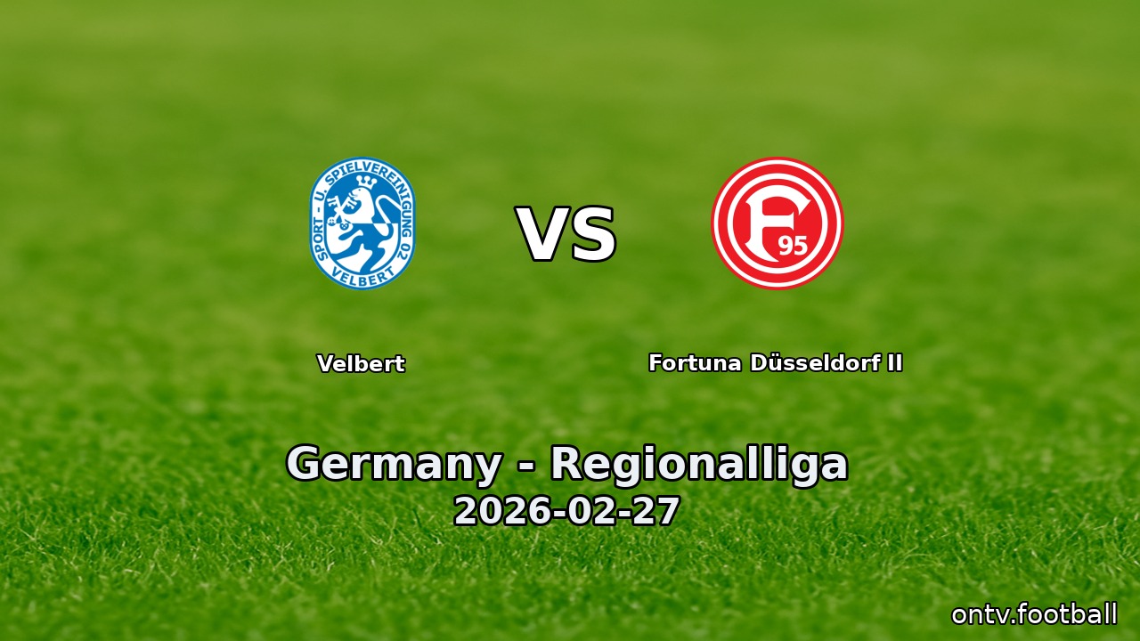 Velbert vs Fortuna Düsseldorf II
