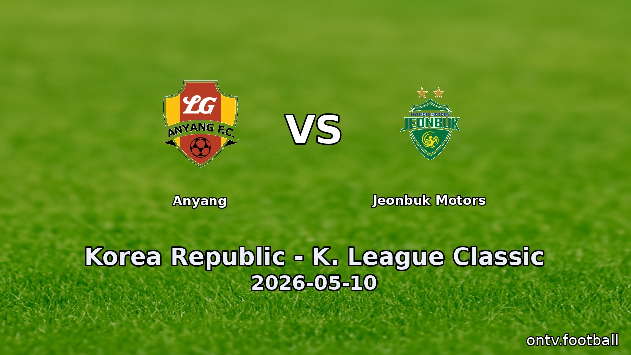 Anyang vs Jeonbuk Motors