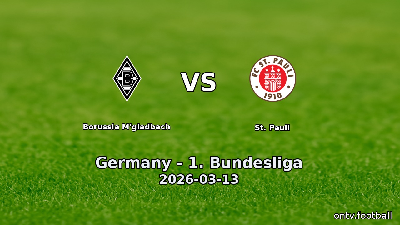 Borussia M'gladbach vs St. Pauli