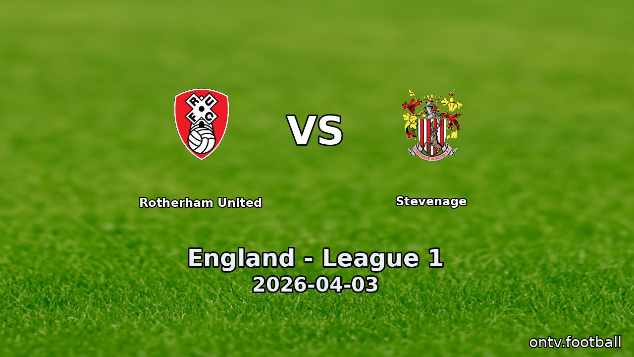 Rotherham United vs Stevenage