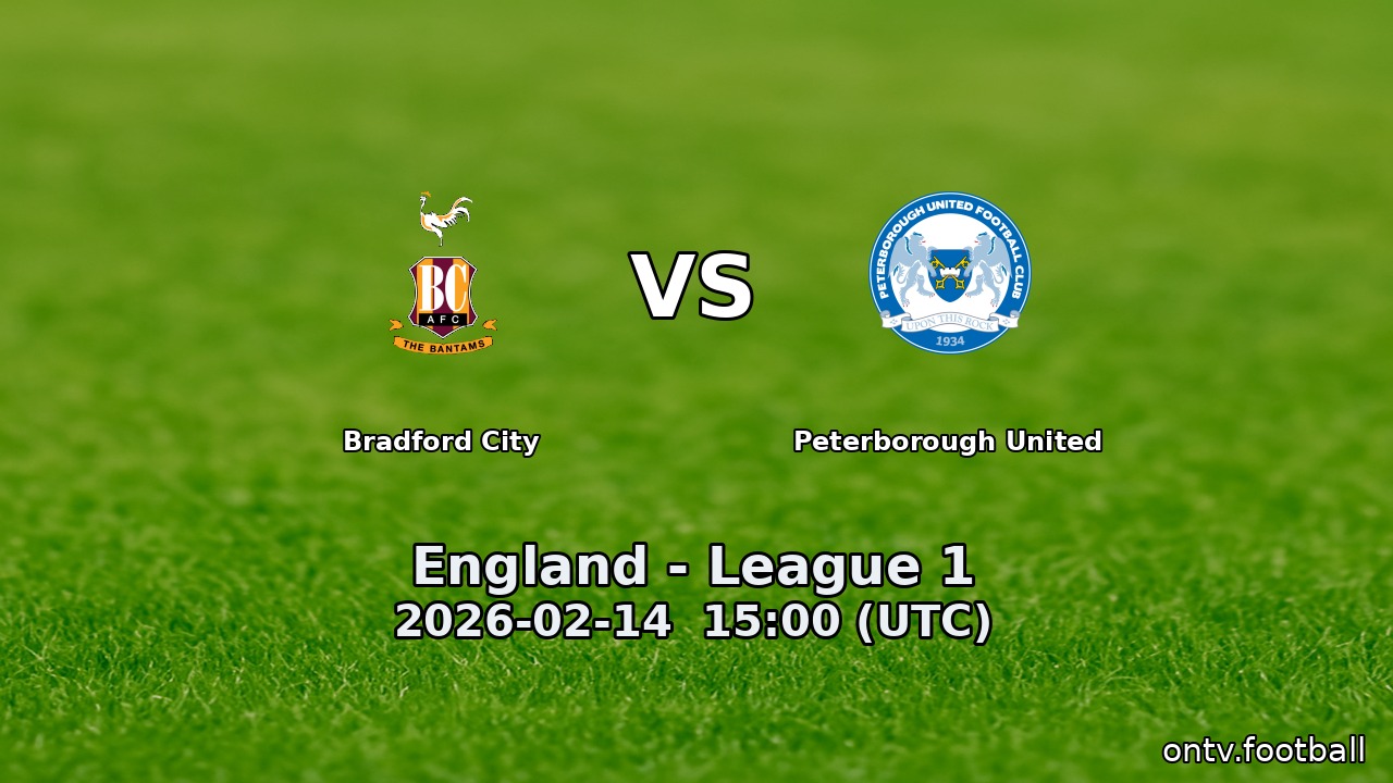 Bradford City vs Peterborough United