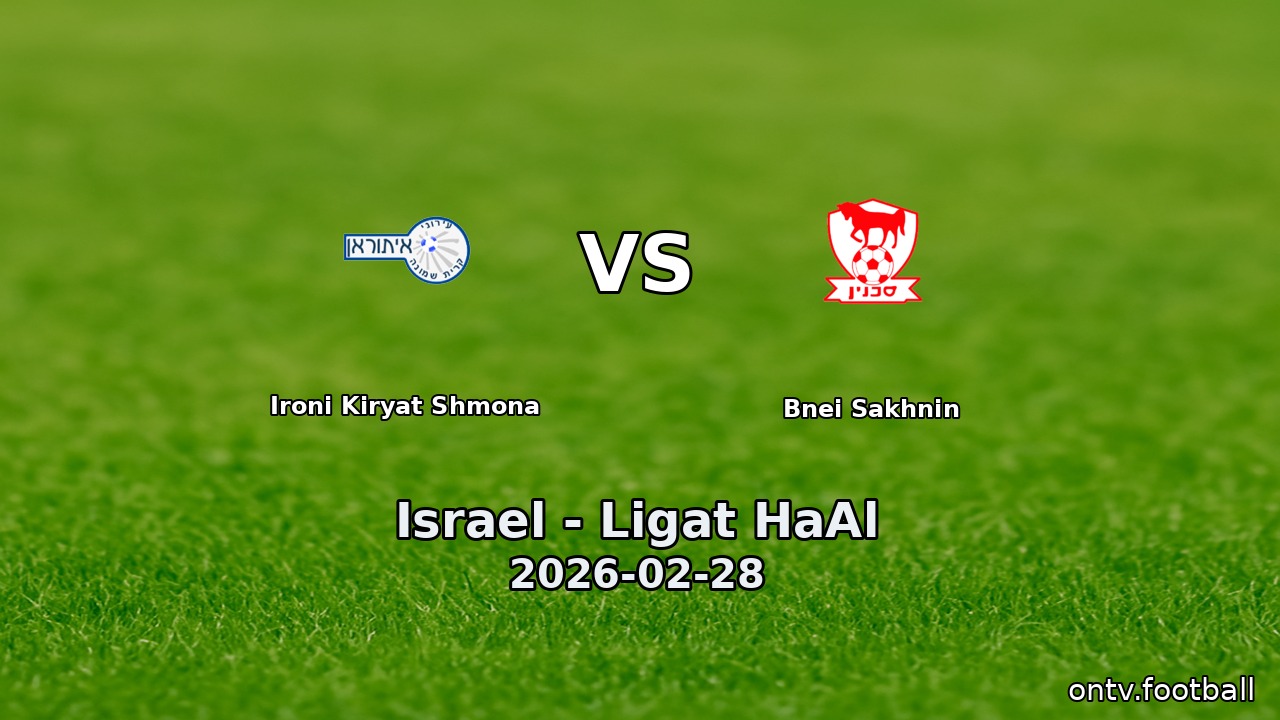 Ironi Kiryat Shmona vs Bnei Sakhnin