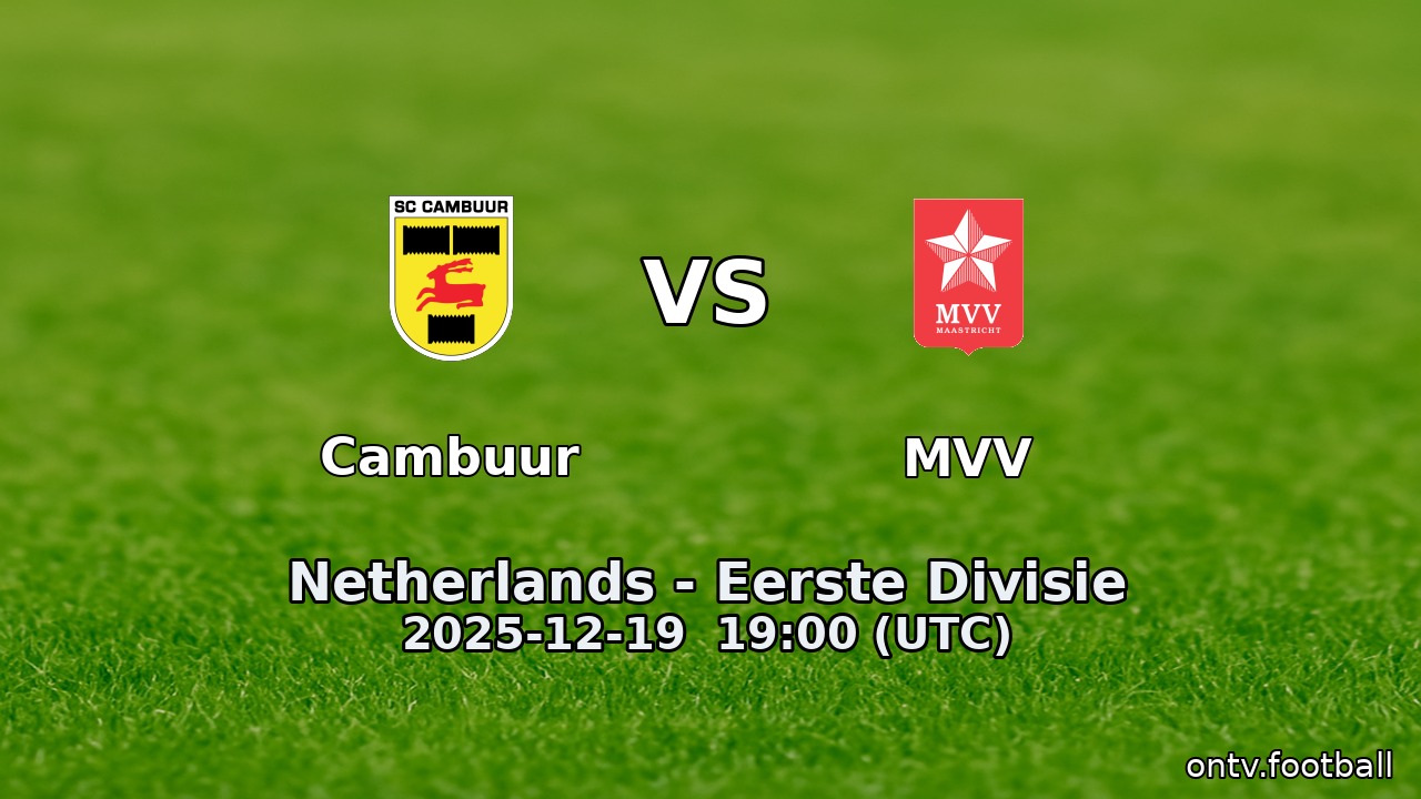 Cambuur vs MVV