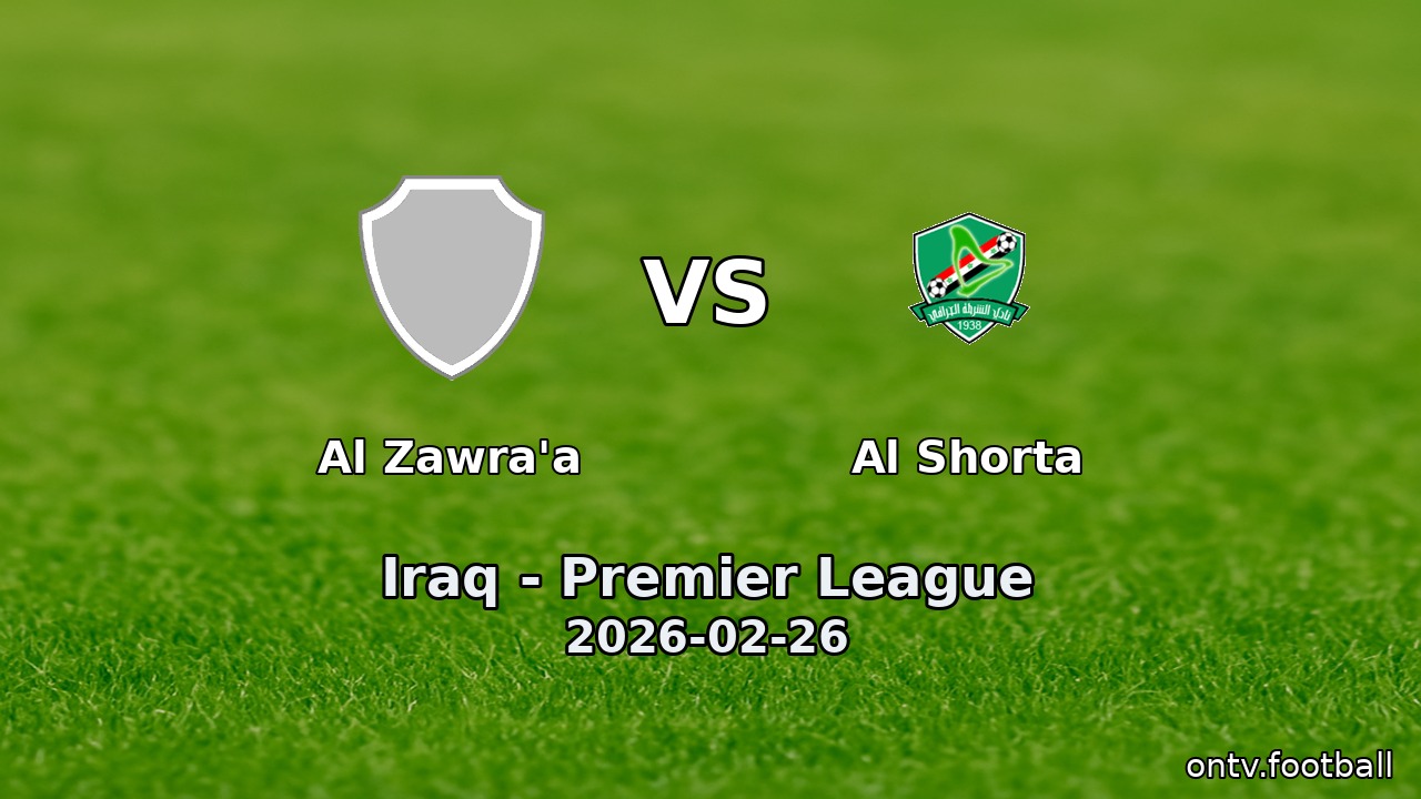 Al Zawra'a vs Al Shorta