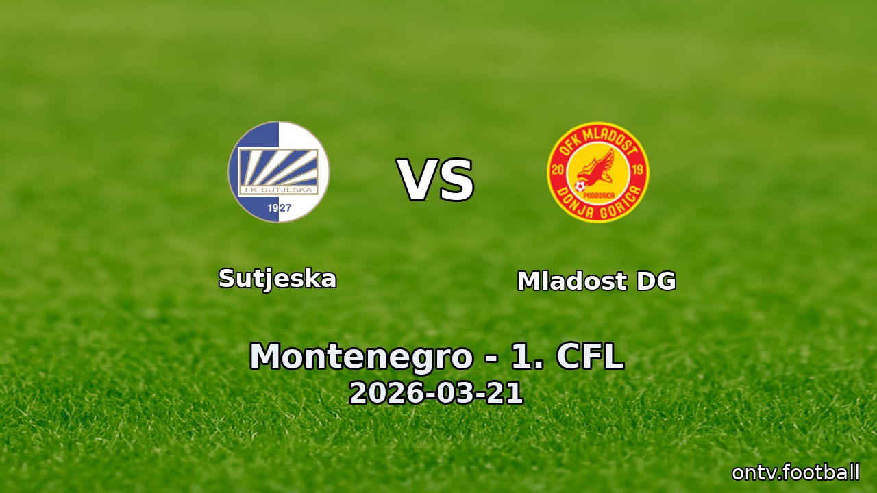 Sutjeska vs Mladost DG