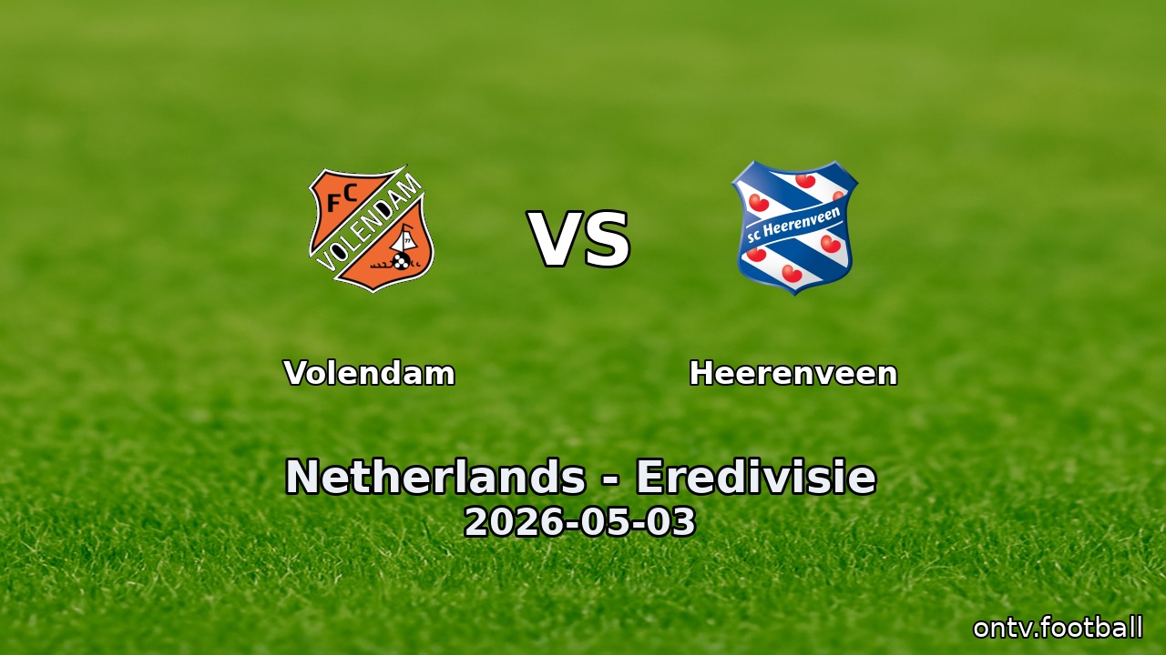 Volendam vs Heerenveen