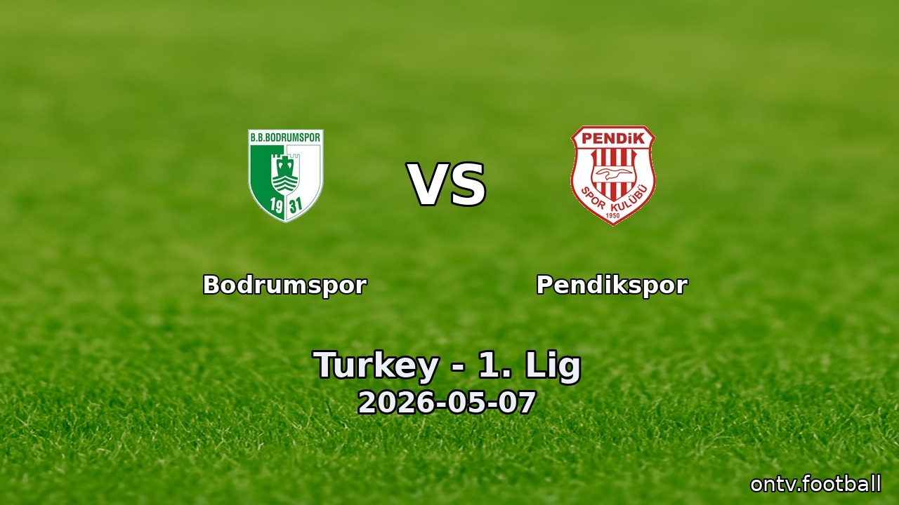 Bodrumspor vs Pendikspor