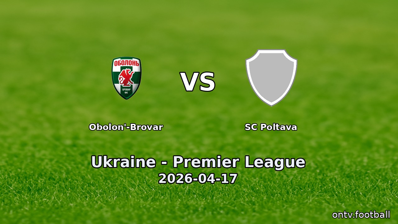 Obolon'-Brovar vs SC Poltava