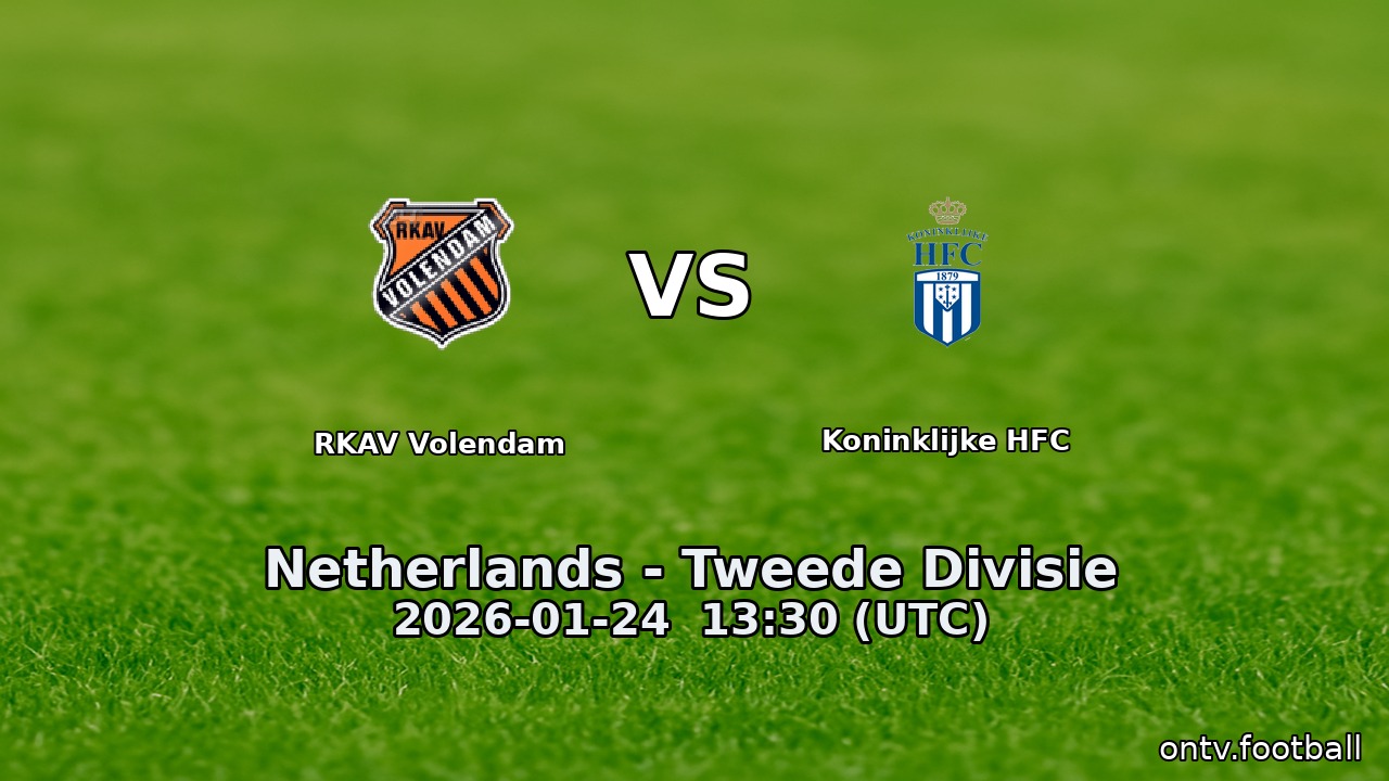 RKAV Volendam vs Koninklijke HFC
