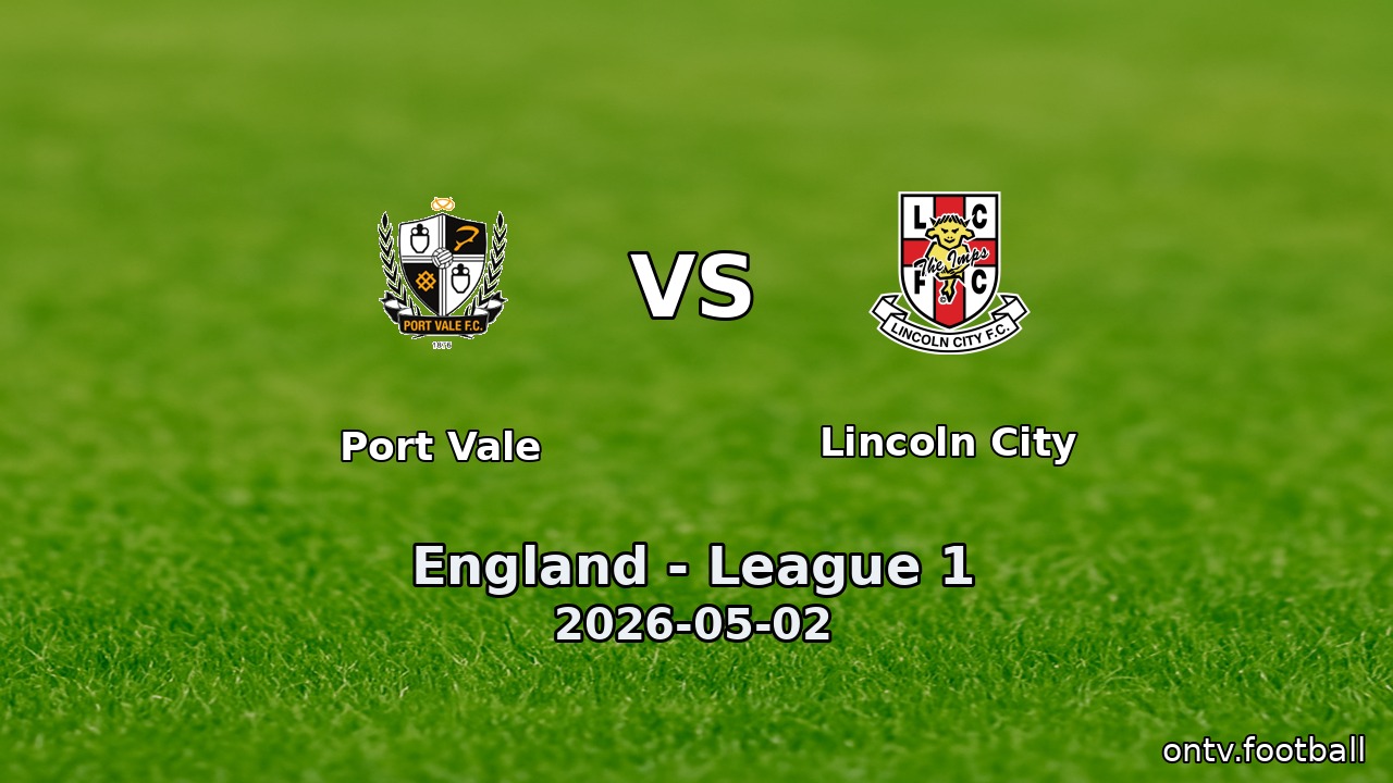 Port Vale vs Lincoln City