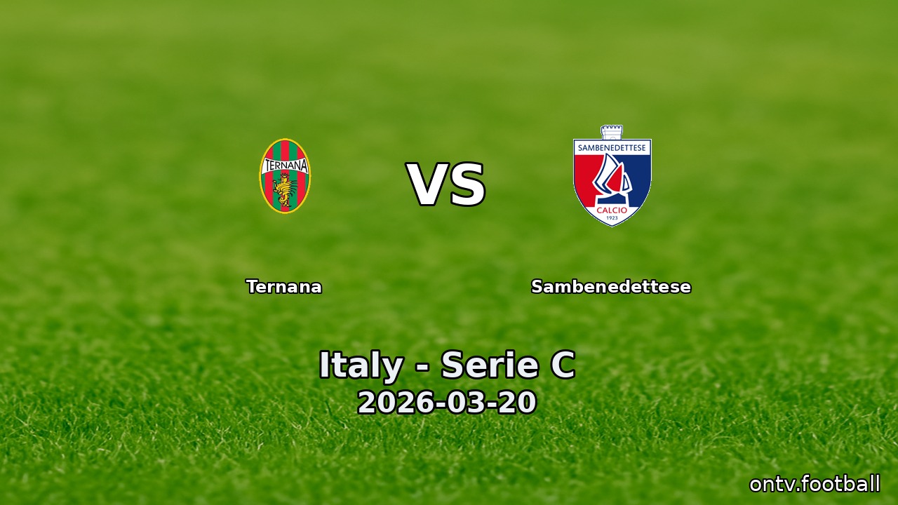 Ternana vs Sambenedettese