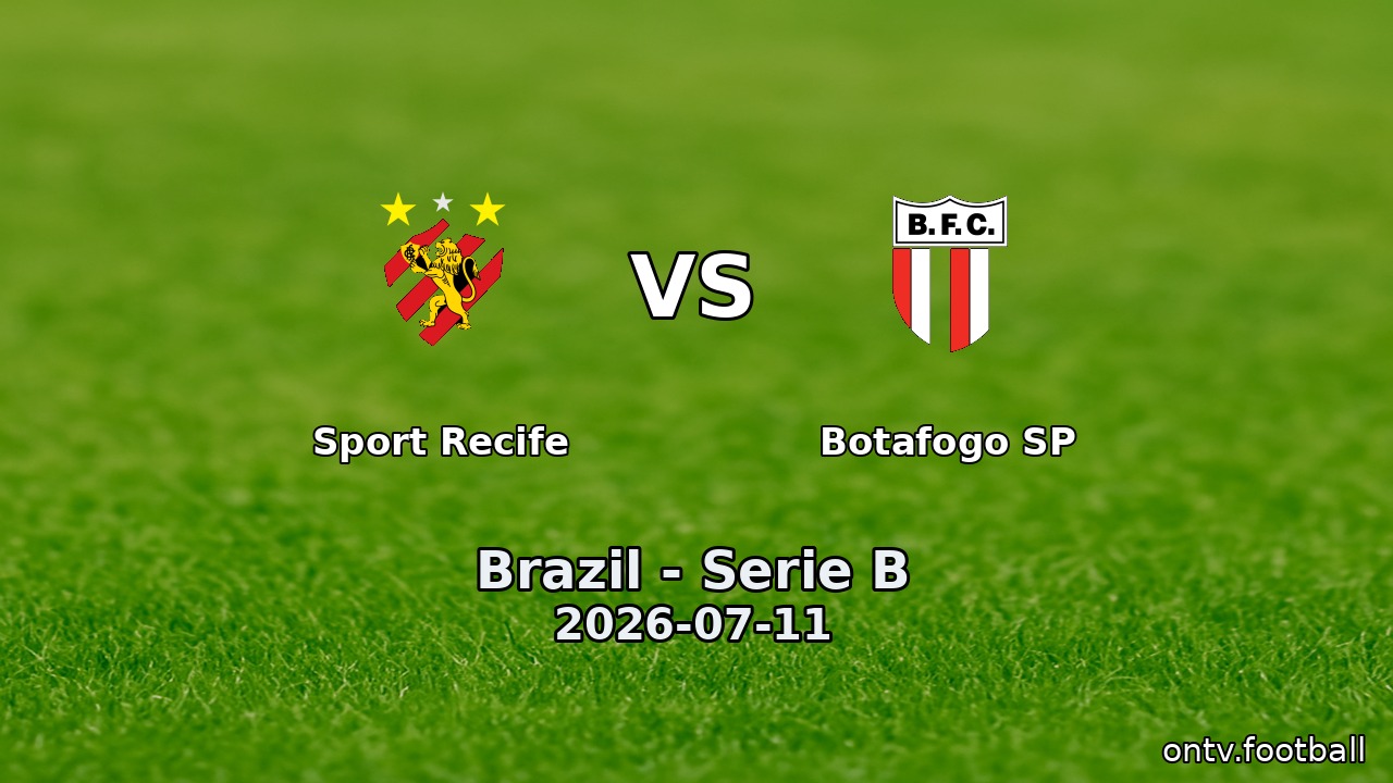 Sport Recife vs Botafogo SP