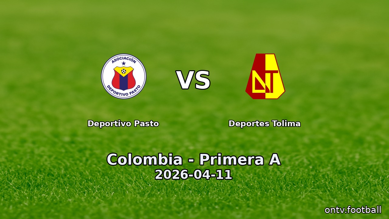 Deportivo Pasto vs Deportes Tolima