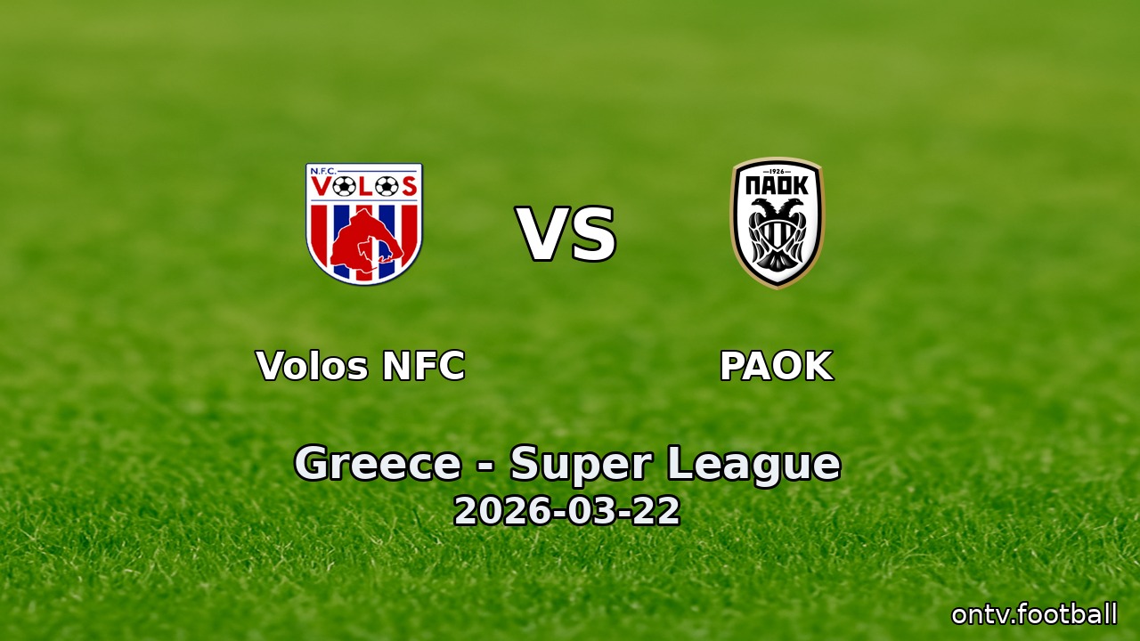Volos NFC vs PAOK