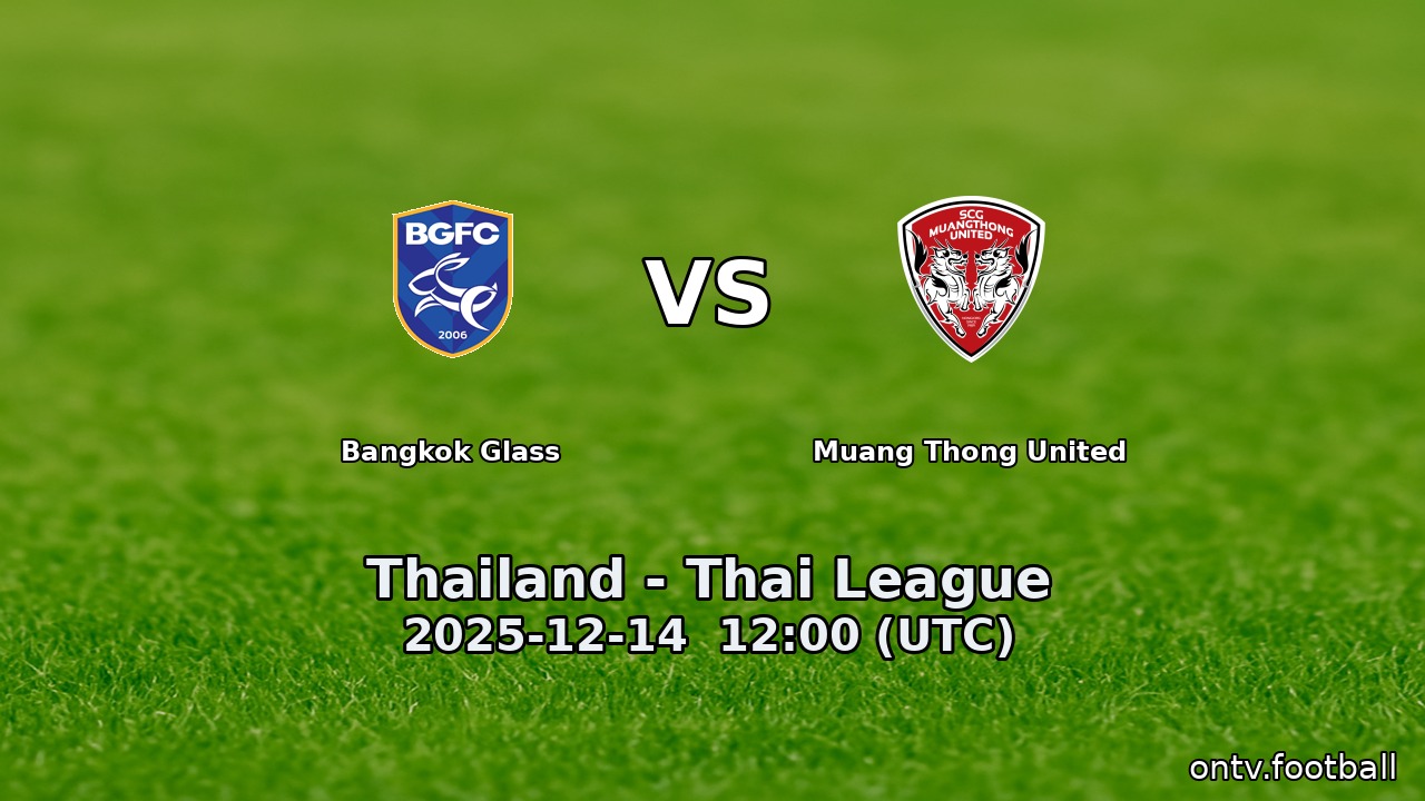 Bangkok Glass vs Muang Thong United