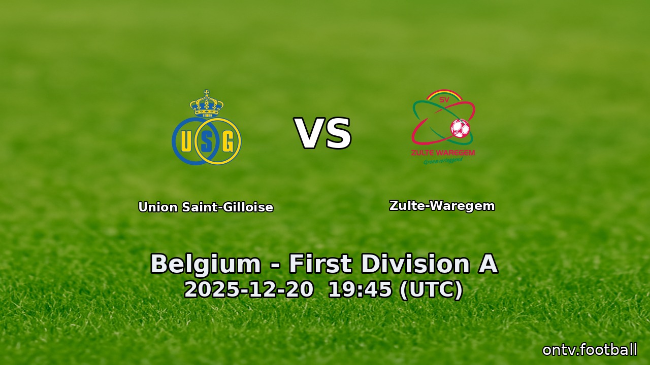 Union Saint-Gilloise vs Zulte-Waregem