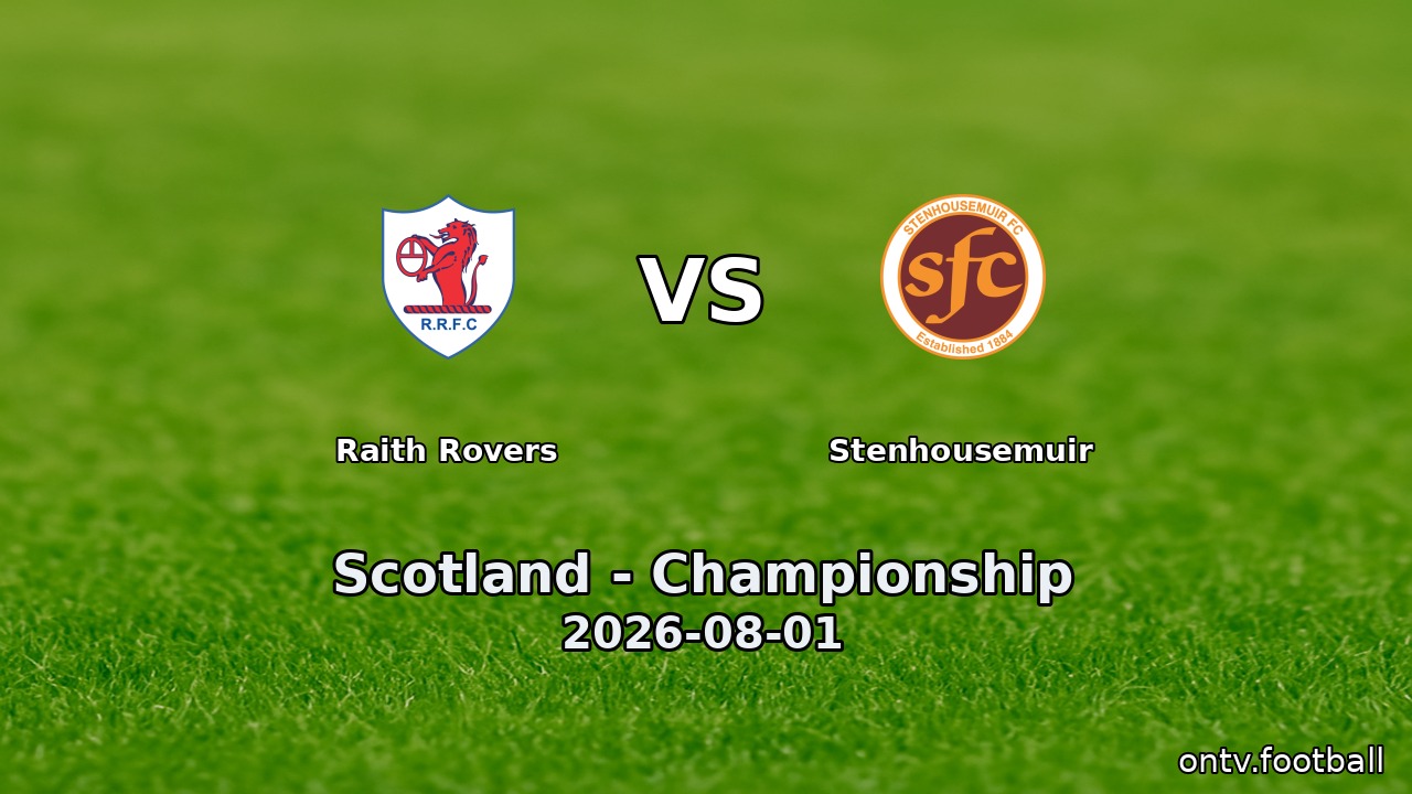 Raith Rovers vs Stenhousemuir