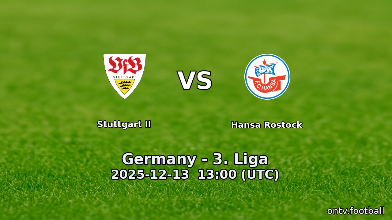 Stuttgart II vs Hansa Rostock