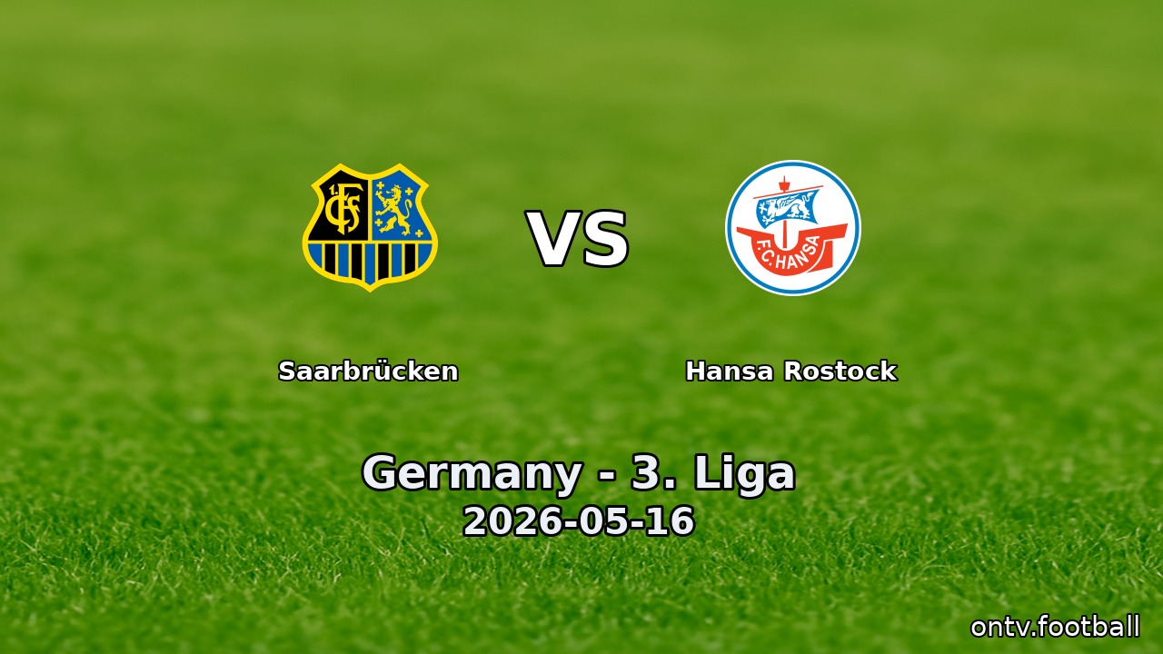 Saarbrücken vs Hansa Rostock