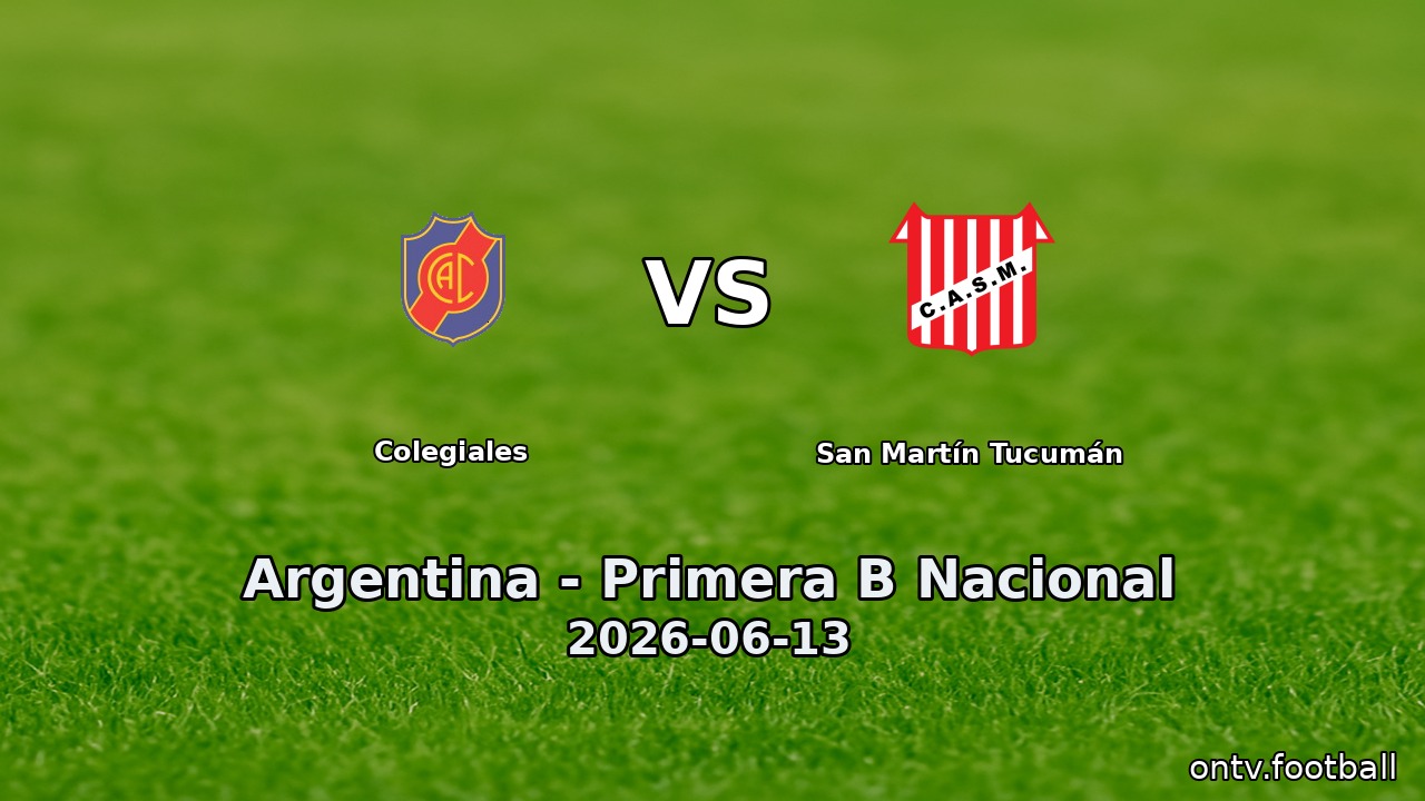 Colegiales vs San Martín Tucumán