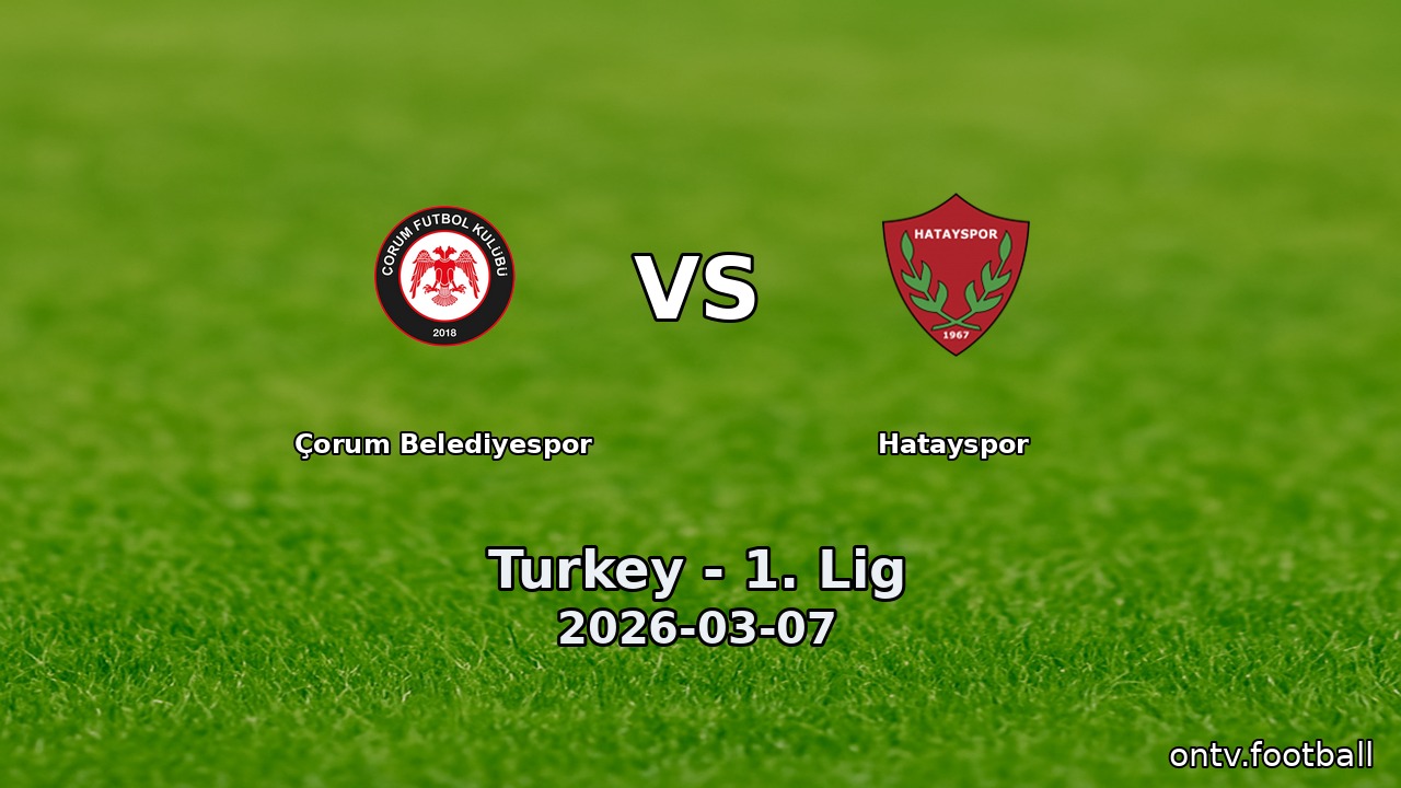 Çorum Belediyespor vs Hatayspor