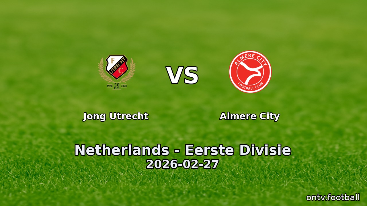 Jong Utrecht vs Almere City