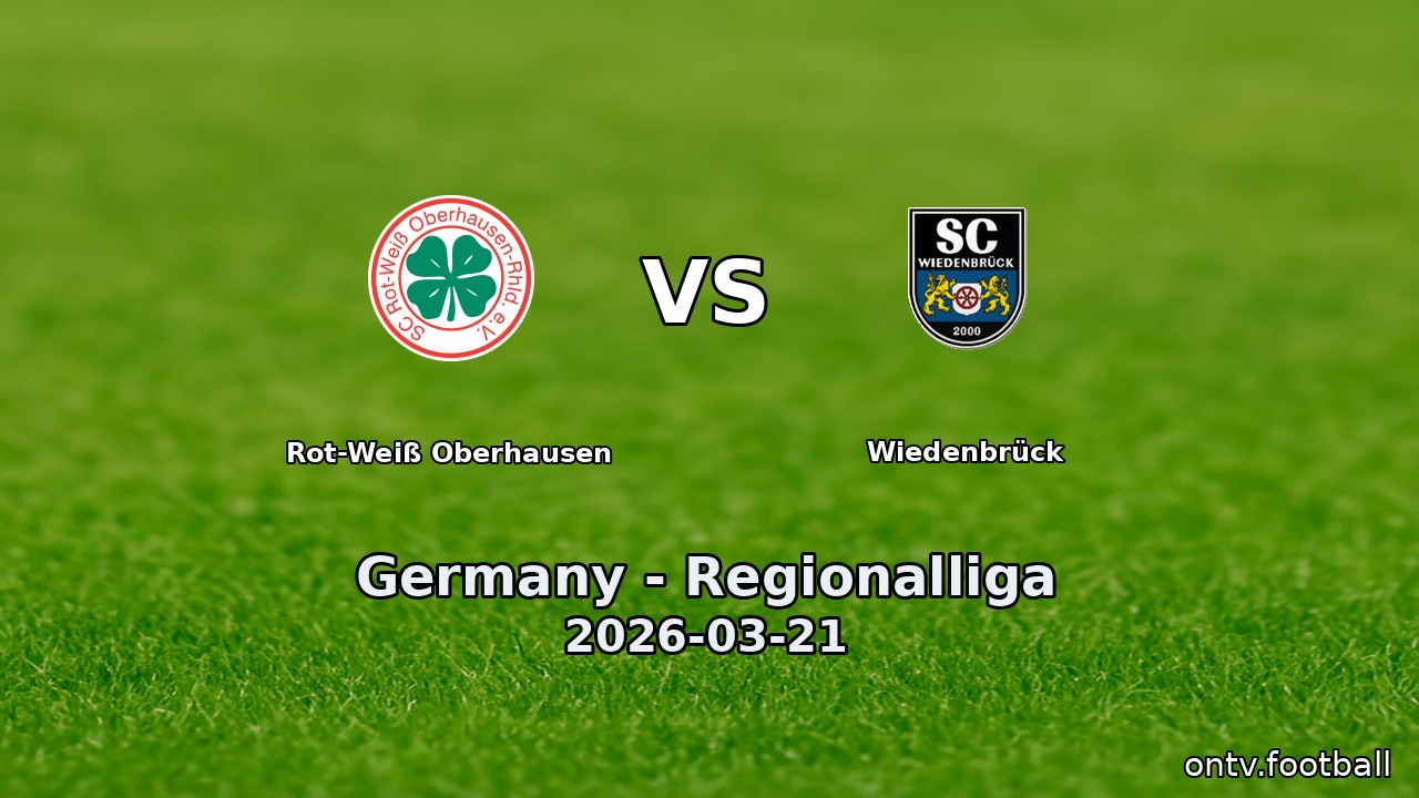 Rot-Weiß Oberhausen vs Wiedenbrück