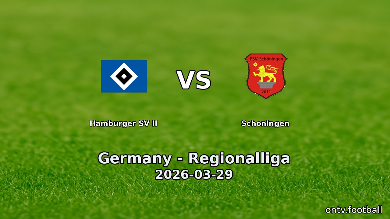 Hamburger SV II vs Schoningen