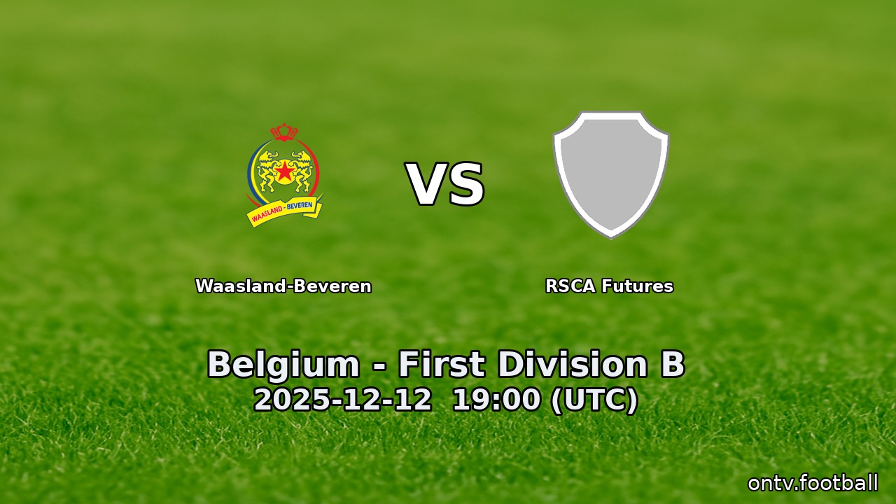 Waasland-Beveren vs RSCA Futures