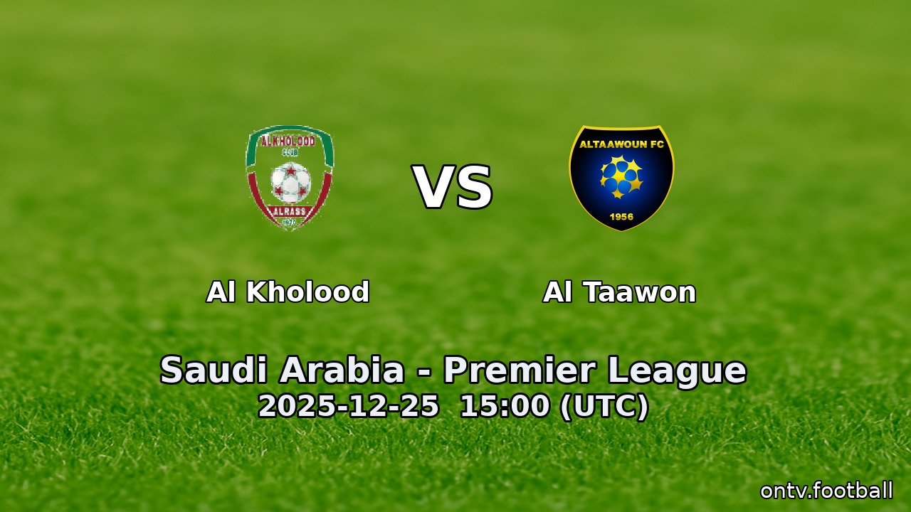 Al Kholood vs Al Taawon