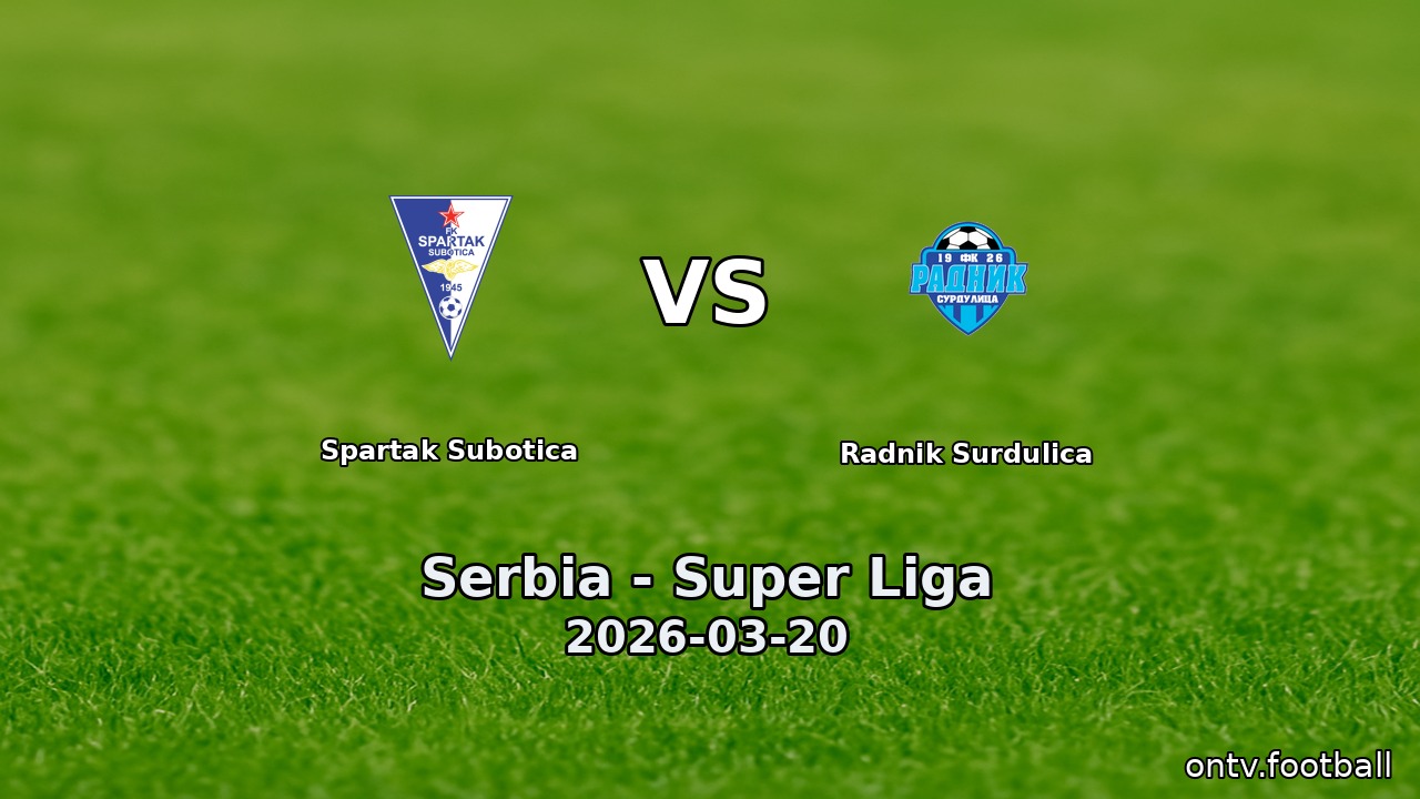 Spartak Subotica vs Radnik Surdulica
