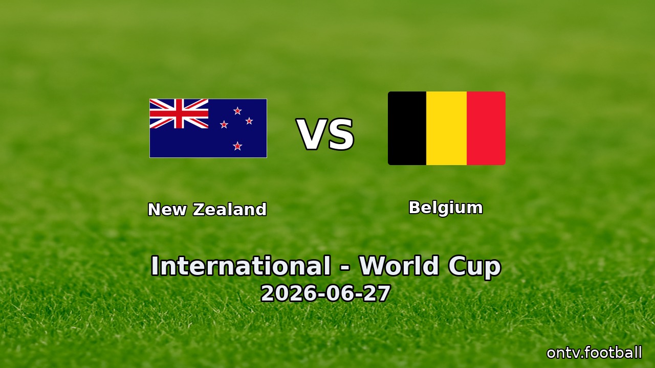 New Zealand vs Belgium
