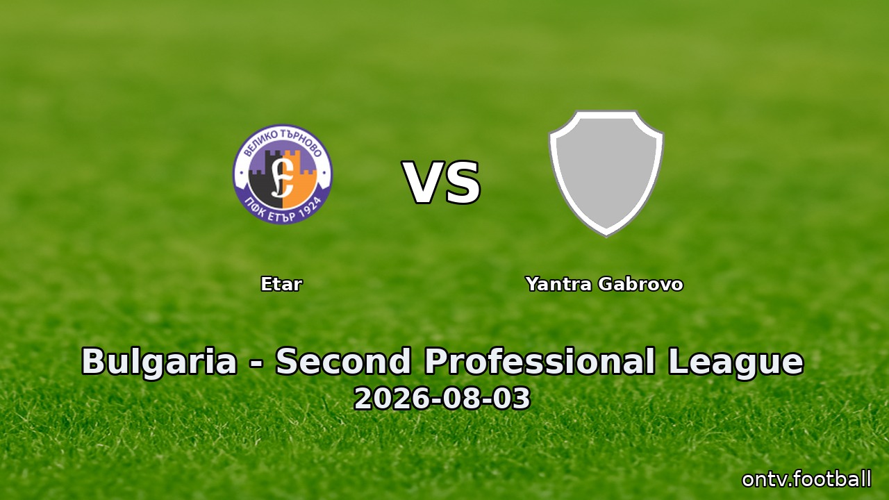 Etar vs Yantra Gabrovo